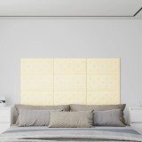 vidaXL Panouri de perete 12 buc. crem 60x30 cm piele ecologică 2,16 m&sup2;