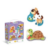 Puzzle 4 in 1 - Animale de companie (2, 3, 4 piese)
