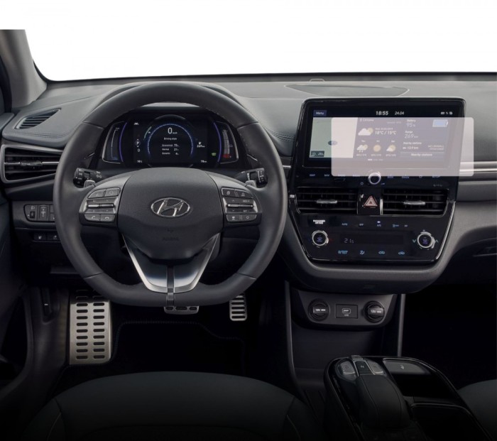 Folie Protectie Navigatie Hyundai Ioniq 2019-2022, Duragon, protectie Display Navigatie, silicon Mat, Anti-zgarieturi, Anti-amprenta, kit instalare