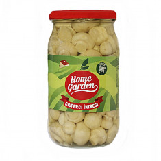 Bax 8 Borcane Ciuperci Intregi HOME GARDEN, 800 ml/750 g, Ciuperci pentru Gatit, Ciuperci Intregi, Ciuperci la Borcan, Ciuperci Prefierte, Ciuperci Fi