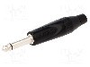 Conector jack, Jack 6,3mm, 2 contacte, tata, AMPHENOL - TM2PB