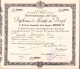 PM275N Diplomă licență Drept maior Ioan Stamatiu Pitești Regimentul Argeș nr 4