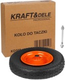 Roată pentru roabă 16 inch XD508 cu ax și piulițe, anvelopă 4.80/4.00-8, rulare lină pentru grădină și construcții