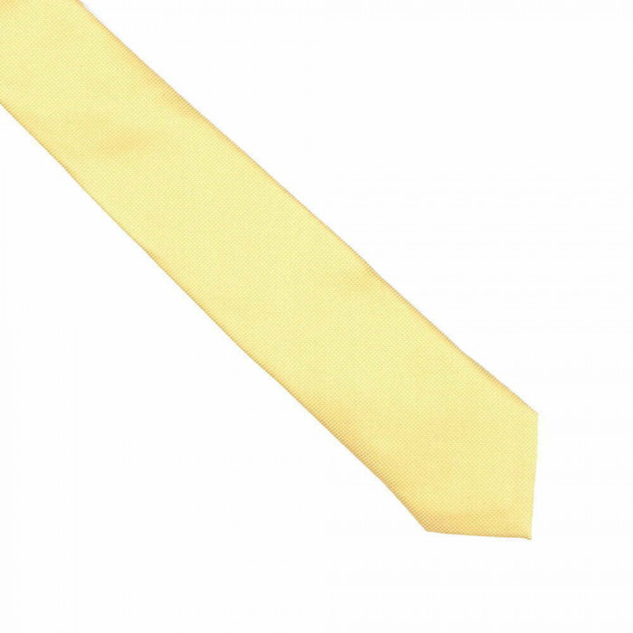 Cravata slim, Onore, portocaliu, poliester, 145 x 5.5 cm, model geometric uni