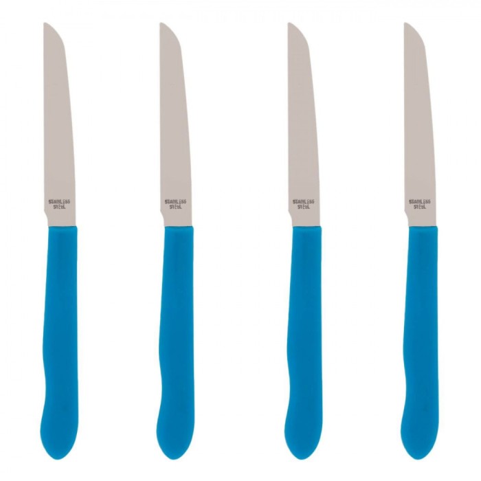 Set Cuțite Bucătărie, Tableware, Inox, M&acirc;nere Albastre, 4 Bucăți