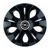 Set 4 Capace Roti Top Negru R15, Compatibil Cu Opel, Autohelix MSA