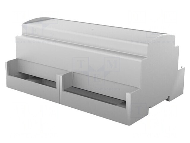 Carcasă pentru șină DIN, gri, 90.5mm x 142.3mm x 62mm