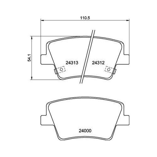Placute frana Hyundai Santa Fe 4 (Tm Tma) 02.18-, Santa Fe 4 Box/Suv (Tm) 02.18-, Spate, BREMBO