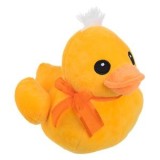 Rătușcă de plus galbenă cu fundiță portocalie, 20 cm, CMCLASS