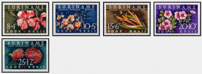 Suriname 1962 - Flori, serie neuzata foto