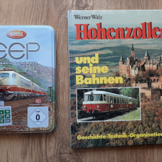 Lot carte si DVD locomotive vechi vintage Germania calea ferata Hohenzollern