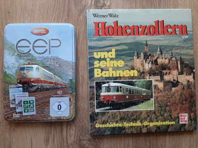 Lot carte si DVD locomotive vechi vintage Germania calea ferata Hohenzollern foto