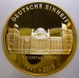 5.215 MEDALIE GERMANIA DEUTSCHE EINHEIT 25 JAHRE REICHSTAG BERLIN 2015 PROOF