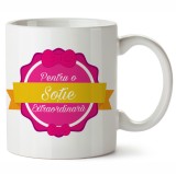 Cana alba personalizata Pentru O Sotie Extraordinara, INOVATIX&reg;. 330ml, Oem