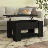Gossi masuta de cafea, negru, 79x49x41 cm, lemn prelucrat