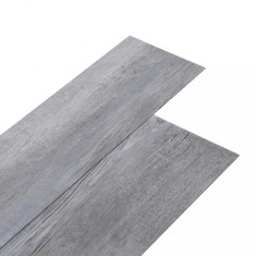 Placi pardoseala autoadezive gri lemn mat 5,02 m&sup2; PVC 2 mm