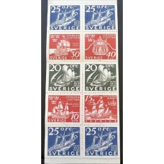Suedia 1966 - Vapoare, flota suedeza, serie neuzata in carnet