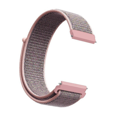 Curea material textil, compatibila cu Fossil Gen 5 Smartwatch, Telescoape QR, 22mm, Light Pink foto