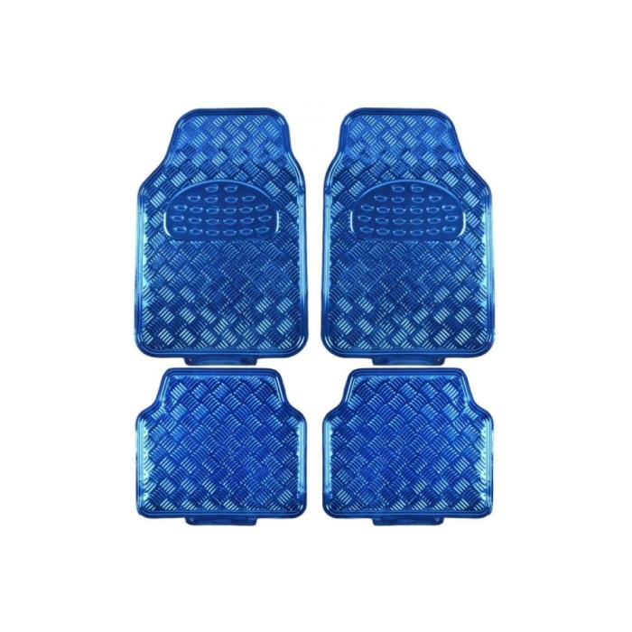 Covor auto interior aluminiu albastru