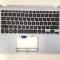 Carcasa superioara palmrest cu tastatura Laptop, Asus, VivoBook Flip 14 TP412F, TP412FA, TP412FAC, iluminata, argintie, layout US