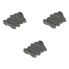 Set 10 pad-uri adezive antiderapante pentru covor, negru, pentru pardoseli dure