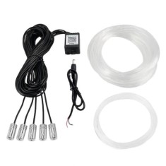 Banda LED auto FOXMAG24, lumini ambientale premium, 5 unitati, lungime fir 6M, cu telecomanda