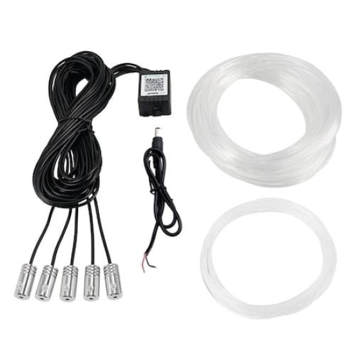 Banda LED auto FOXMAG24, lumini ambientale premium, 5 unitati, lungime fir 6M, cu telecomanda