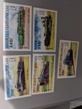 Rep Centrafricana - Timbre trenuri, locomotive, cai ferate, nestampilate, MNH, Nestampilat