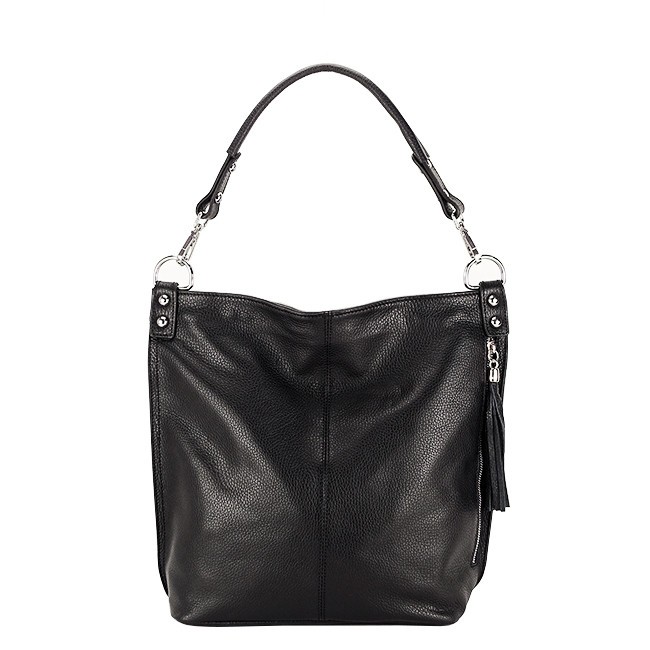 Geanta din piele naturala neagra Suzana 123