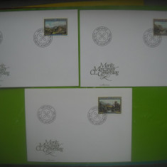 HOPCT PLIC S FDC 1239 SET 3 FDC PICTOR MORITZ MENZINGER 1982 LICHTENSTEIN