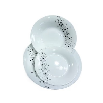Set de Masa 12 Persoane 2x18 AL2049 Opal Alb Buline 36 piese ARTC foto