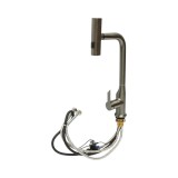 Baterie chiuveta bucatarie cu dus extractibil tip cascada, 2 functii de curgere, afisaj digital temperatura, pipa rotativa 360 grade, monocomanda, gra