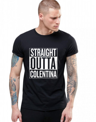 Tricou negru barbati - Straight Outta Colentina - S foto