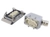 Conector HDC WEIDM&Uuml;LLER HE 10 pini, Tătă+Mamă, Carcasă Metalică, 16A, 500V, Montare Panou