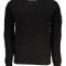 Bluză bărbați, cu logo brodat, Regular fit, negru, 2XL