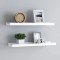 Gossi rafturi rame foto cu bordura, 2 buc., alb, 60 x 9 x 3 cm, mdf