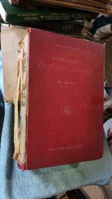 DICTIONAR FRANCEZ - ROMAN , DICTIONNAIRE FRANCAIS - ROUMAIN , CONST. SAINEANU foto
