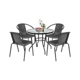 Cumpara ieftin Set mobilier de grădină Lund 4+1 negru
