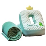 Set 2&Atilde;&reg;n1 p&Auml;tur&Auml; &Egrave;i pern&Auml;, model dinozaur, cu spa&Egrave;iu de depozitare integrat, ideal pentru birou &Egrave;i c&Auml;l&Auml;torii, microfibr&Auml; &Egrave;i spum&Auml;, 1x1.7 m,