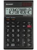 Calculator De Birou, 12 Digits, 152 X 96 X 12 Mm, Dual Power, Sharp El-124twh - Negru/alb