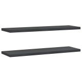 Cumpara ieftin Rafturi de perete 2 buc., 100x30 cm, negru otel inoxidabil