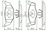 Set placute frana,frana disc SEAT CORDOBA (6K2) (1999 - 2002) BOSCH 0 986 424 449