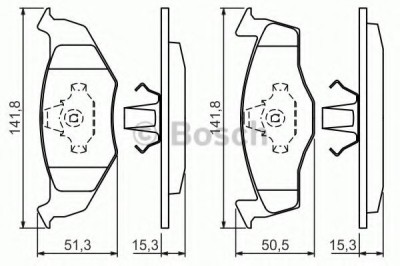 Set placute frana,frana disc VW GOLF III Variant (1H5) (1993 - 1999) BOSCH 0 986 424 449 foto