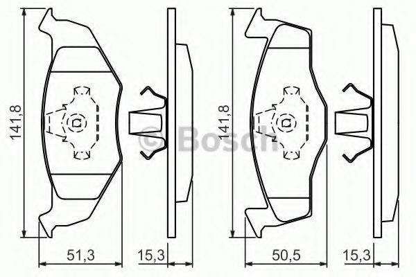 Set placute frana,frana disc VW GOLF III Variant (1H5) (1993 - 1999) BOSCH 0 986 424 449