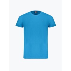 Tricou barbati cu decolteu la baza gatului din bumbac, Albastru, M