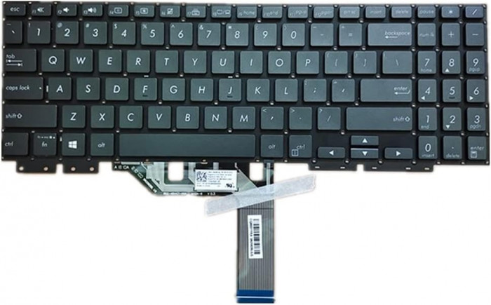 Tastatura Laptop, Asus, ZenBook Flip 15 UX562FA, UX562FAC, UX562UG, UX562IA, UX562IQ, iluminata, gri, layout US