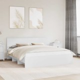 vidaXL Cadru de pat cu headboard Alb 180 x 200 cm Lemn compozit 3408823