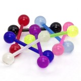 Piercing pentru limba din acrilic, barbell colorat - Culoare Piercing: Ametist