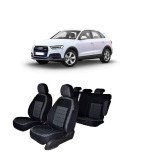 Set huse scaune dedicate AUDI Q3 2012-2019 Premium (Bancheta fractionata si husa cotiera)