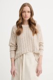 Levi&#039;s pulover din amestec de in SUNRISE CROCHET SWEATER culoarea bej, light, 0013A